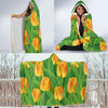 Tulip Orange Pattern Print Design TP07 Hooded Blanket-JORJUNE.COM