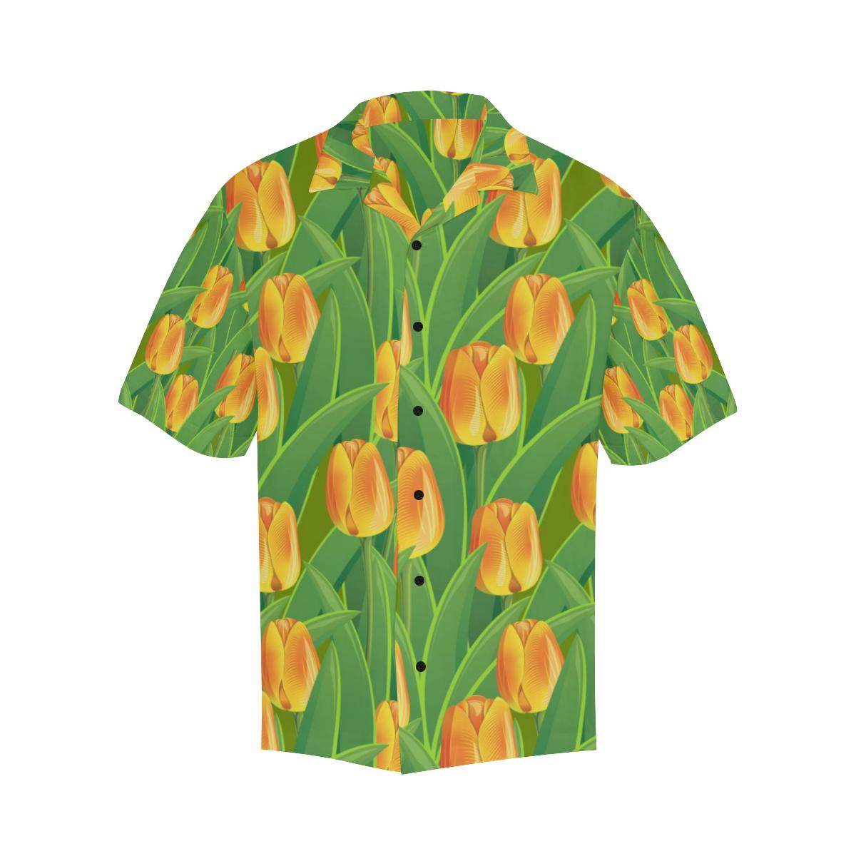 Tulip Orange Pattern Print Design TP07 Men Hawaiian Shirt-JorJune