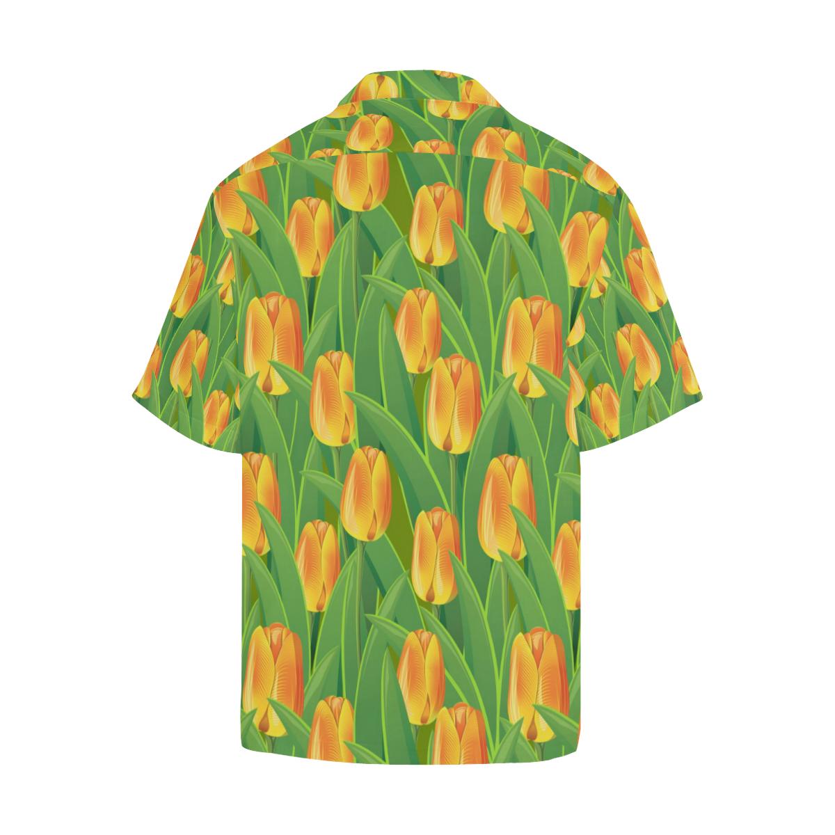 Tulip Orange Pattern Print Design TP07 Men Hawaiian Shirt-JorJune