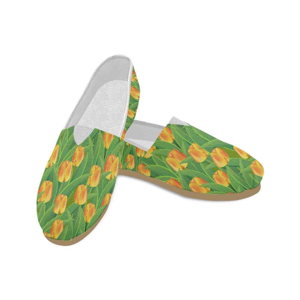 Tulip Orange Pattern Print Design TP07 Women Casual Shoes-JorJune.com