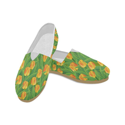 Tulip Orange Pattern Print Design TP07 Women Casual Shoes-JorJune.com