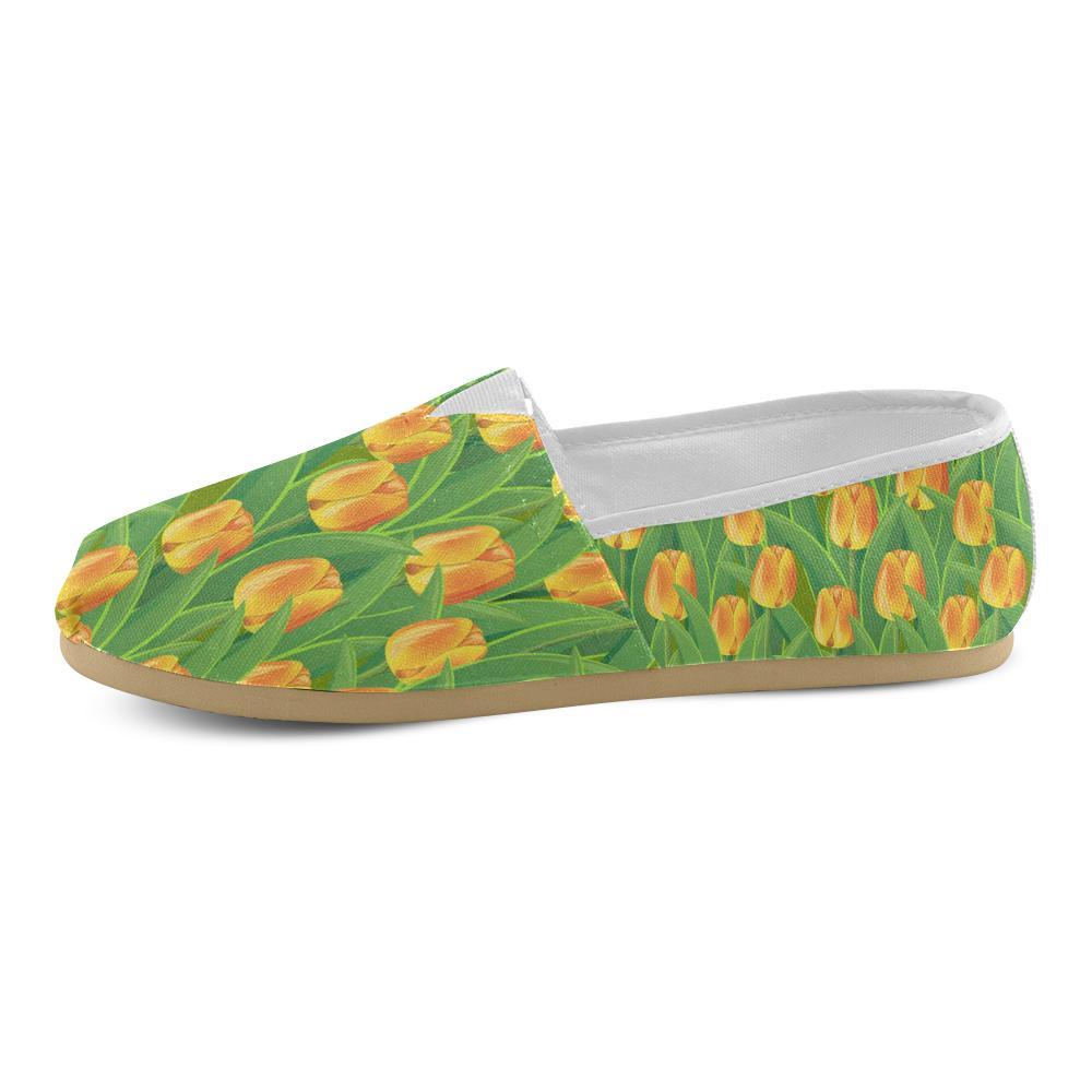 Tulip Orange Pattern Print Design TP07 Women Casual Shoes-JorJune.com
