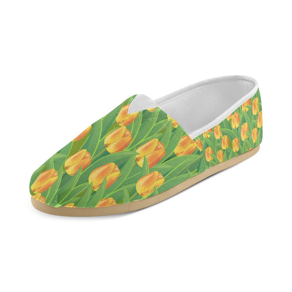 Tulip Orange Pattern Print Design TP07 Women Casual Shoes-JorJune.com