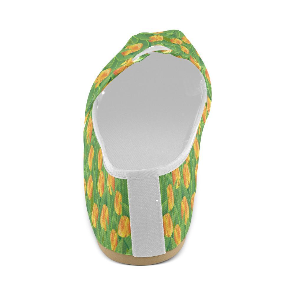 Tulip Orange Pattern Print Design TP07 Women Casual Shoes-JorJune.com