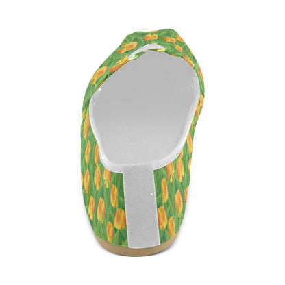Tulip Orange Pattern Print Design TP07 Women Casual Shoes-JorJune.com