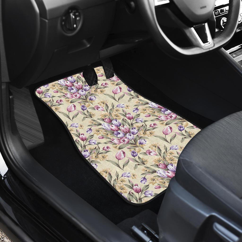 Tulip Pattern Print Design TP04 Car Floor Mats-JORJUNE.COM