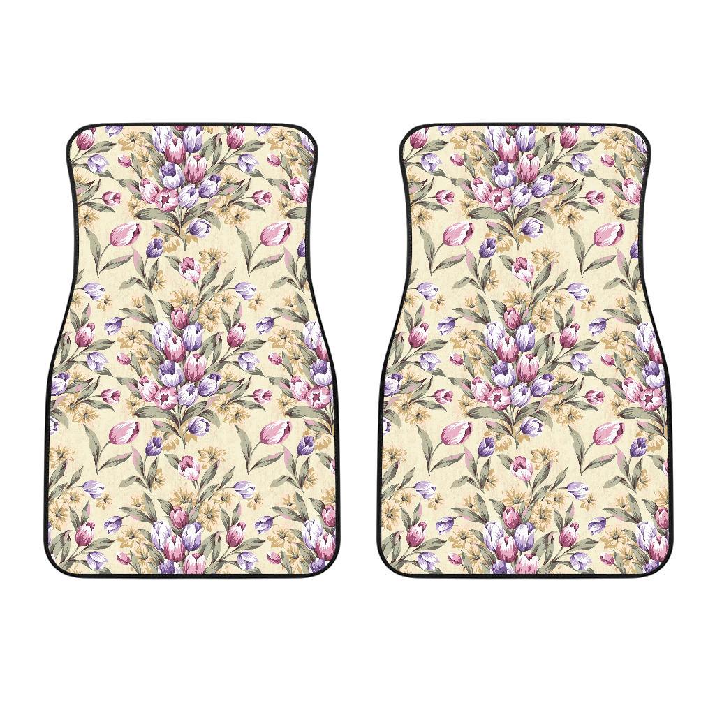 Tulip Pattern Print Design TP04 Car Floor Mats-JORJUNE.COM