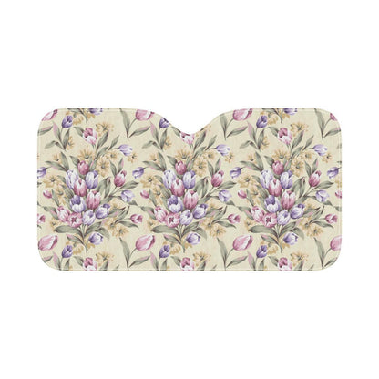 Tulip Pattern Print Design TP04 Car Sun Shade-JorJune