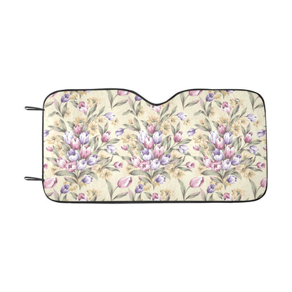 Tulip Pattern Print Design TP04 Car Sun Shade-JorJune