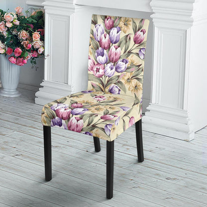 Tulip Pattern Print Design TP04 Dining Chair Slipcover-JORJUNE.COM