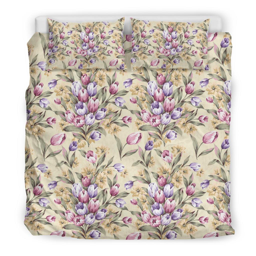 Tulip Pattern Print Design TP04 Duvet Cover Bedding Set-JORJUNE.COM