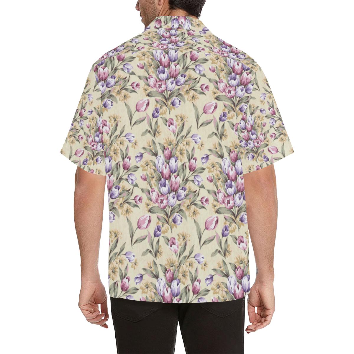 Tulip Pattern Print Design TP04 Men Hawaiian Shirt-JorJune
