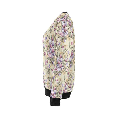 Tulip Pattern Print Design TP04 Women Long Sleeve Sweatshirt-JorJune