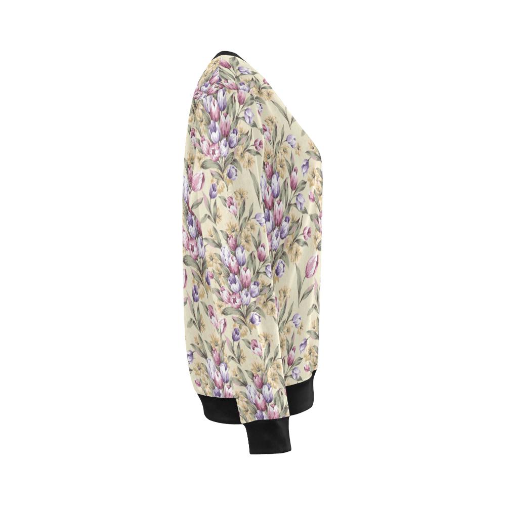 Tulip Pattern Print Design TP04 Women Long Sleeve Sweatshirt-JorJune