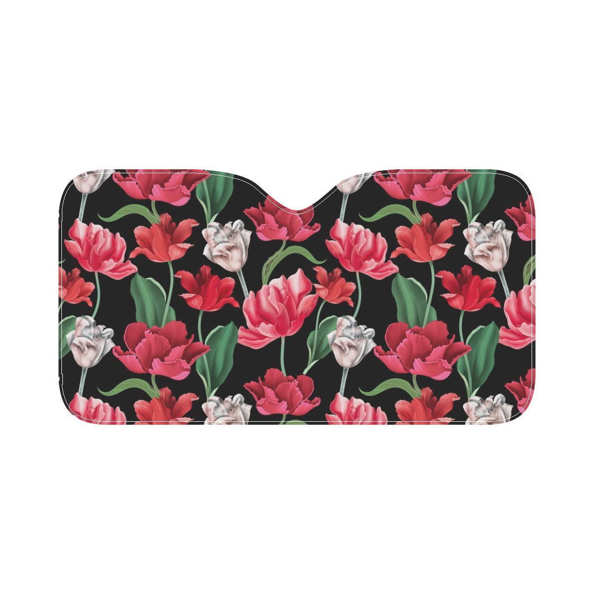 Tulip Pattern Print Design TP08 Car Sun Shade-JorJune