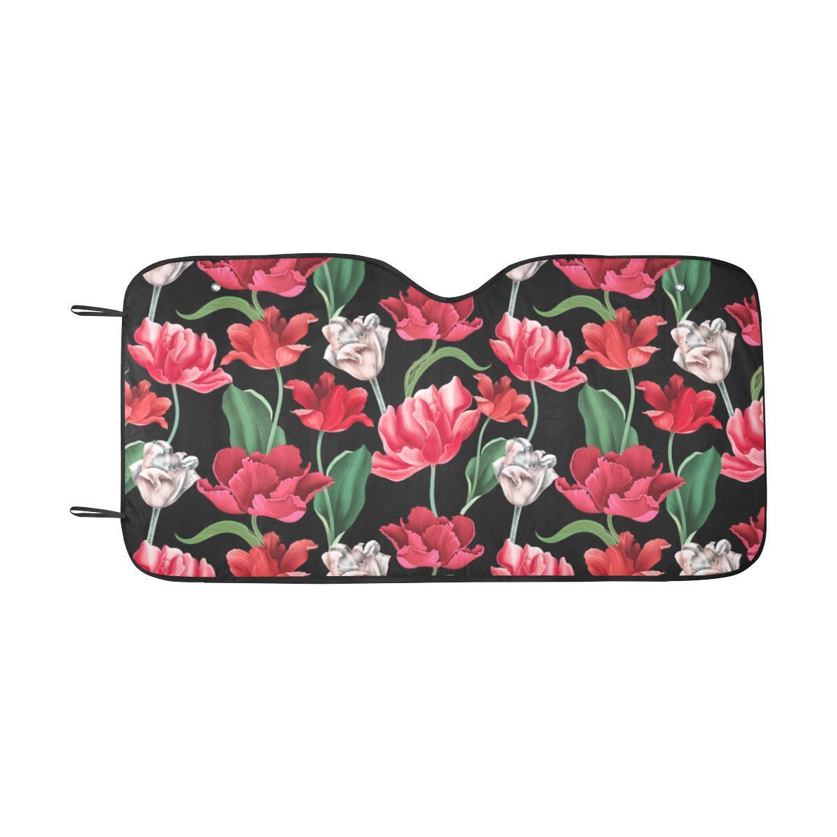 Tulip Pattern Print Design TP08 Car Sun Shade-JorJune