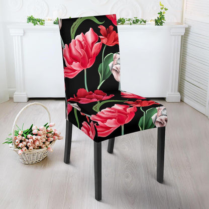Tulip Pattern Print Design TP08 Dining Chair Slipcover-JORJUNE.COM