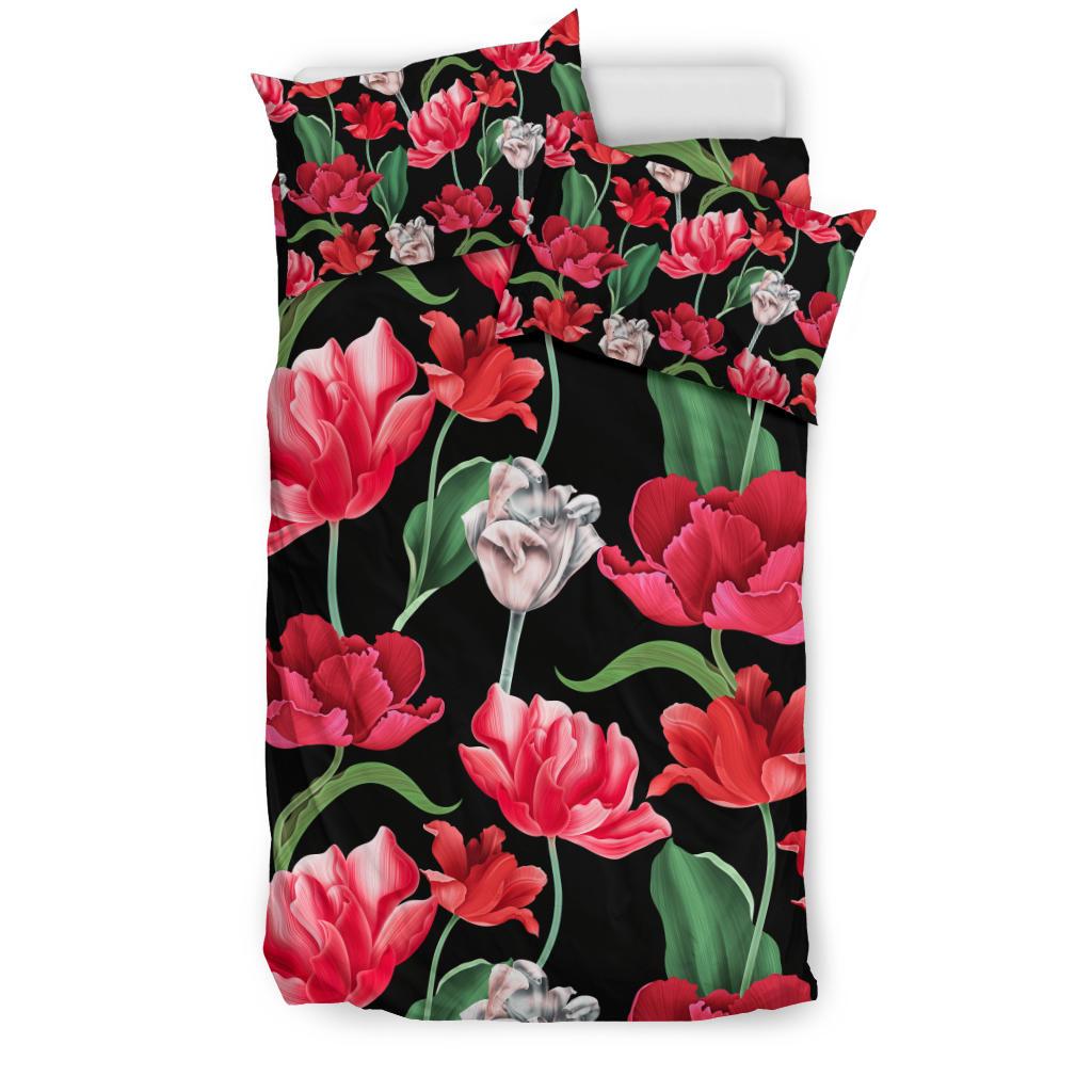 Tulip Pattern Print Design TP08 Duvet Cover Bedding Set-JORJUNE.COM