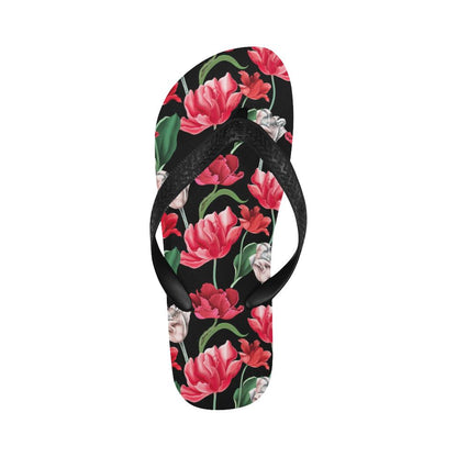 Tulip Pattern Print Design TP08 Flip Flops-JorJune