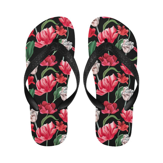 Tulip Pattern Print Design TP08 Flip Flops-JorJune