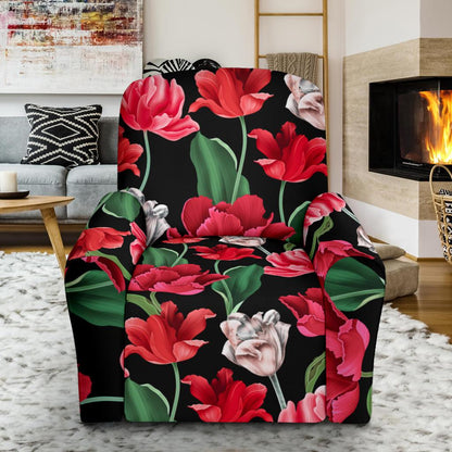 Tulip Pattern Print Design TP08 Recliner Slipcover-JORJUNE.COM