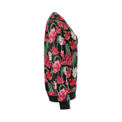 Tulip Pattern Print Design TP08 Women Long Sleeve Sweatshirt-JorJune