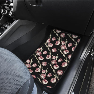 Tulip Pink Pattern Print Design TP02 Car Floor Mats-JORJUNE.COM