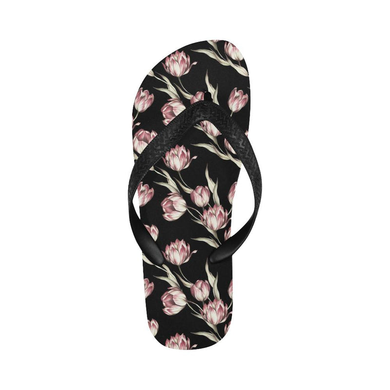 Tulip Pink Pattern Print Design TP02 Flip Flops-JorJune