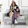 Tulip Pink Pattern Print Design TP02 Hooded Blanket-JORJUNE.COM