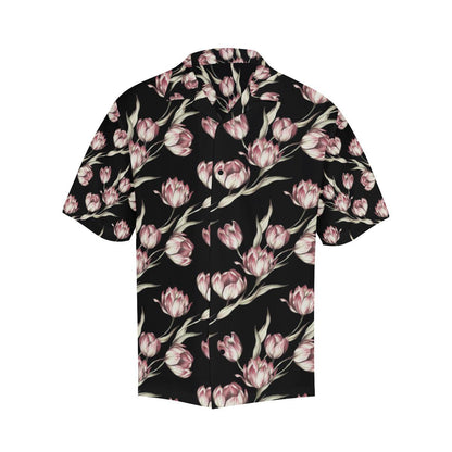 Tulip Pink Pattern Print Design TP02 Men Hawaiian Shirt-JorJune