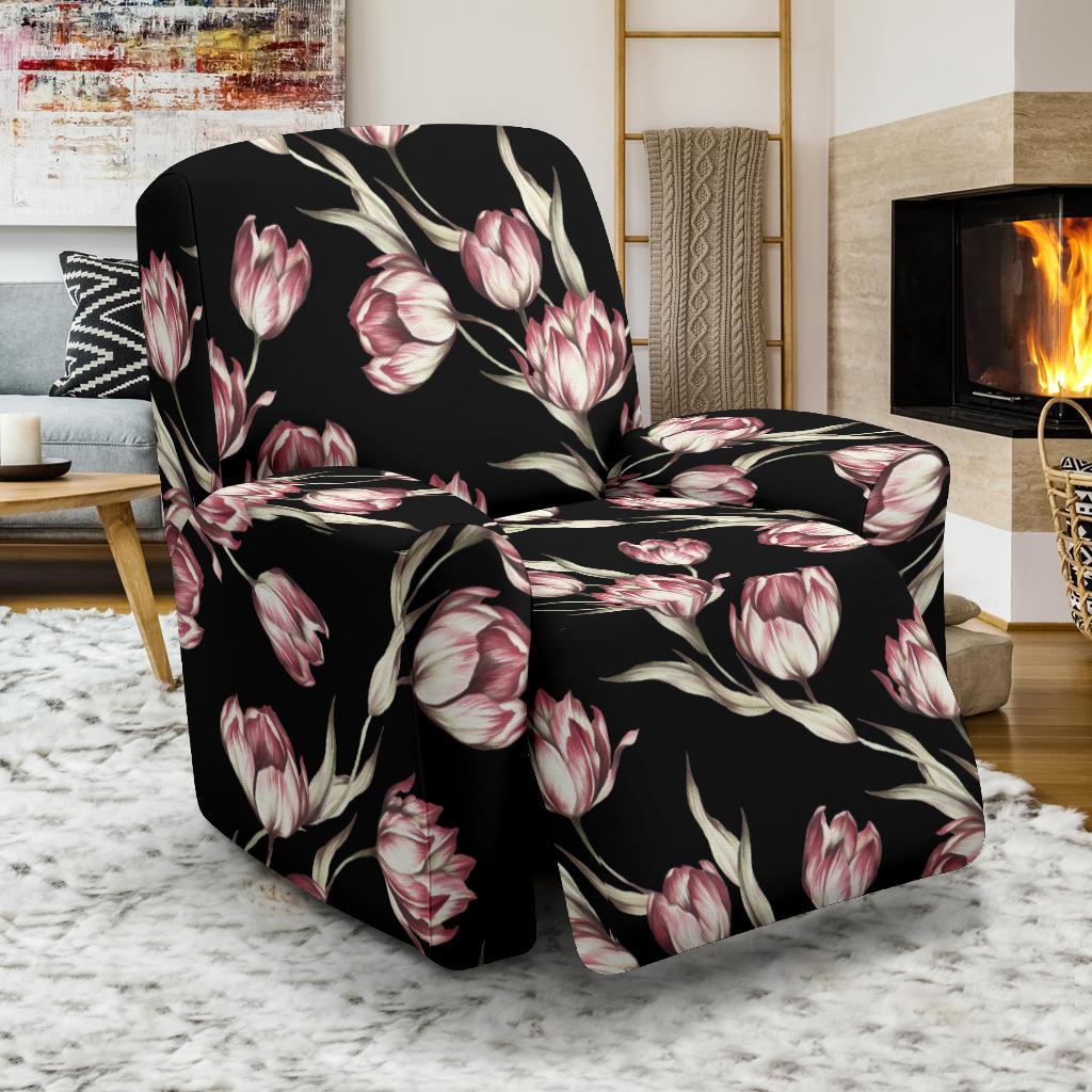 Tulip Pink Pattern Print Design TP02 Recliner Slipcover-JORJUNE.COM