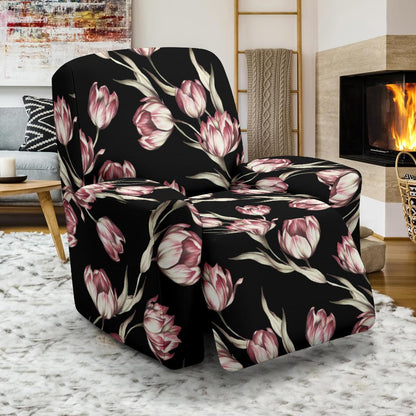 Tulip Pink Pattern Print Design TP02 Recliner Slipcover-JORJUNE.COM