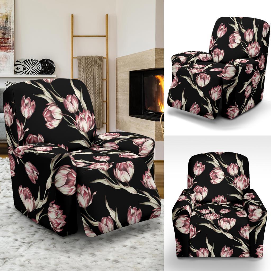 Tulip Pink Pattern Print Design TP02 Recliner Slipcover-JORJUNE.COM