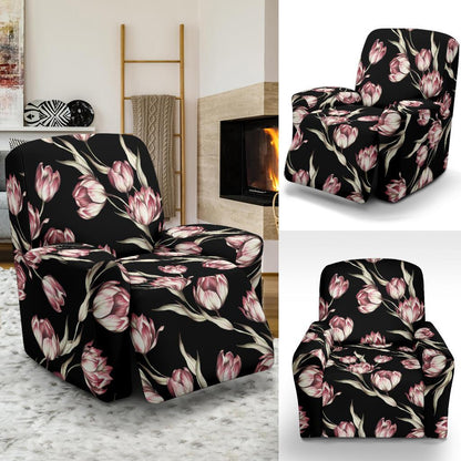 Tulip Pink Pattern Print Design TP02 Recliner Slipcover-JORJUNE.COM