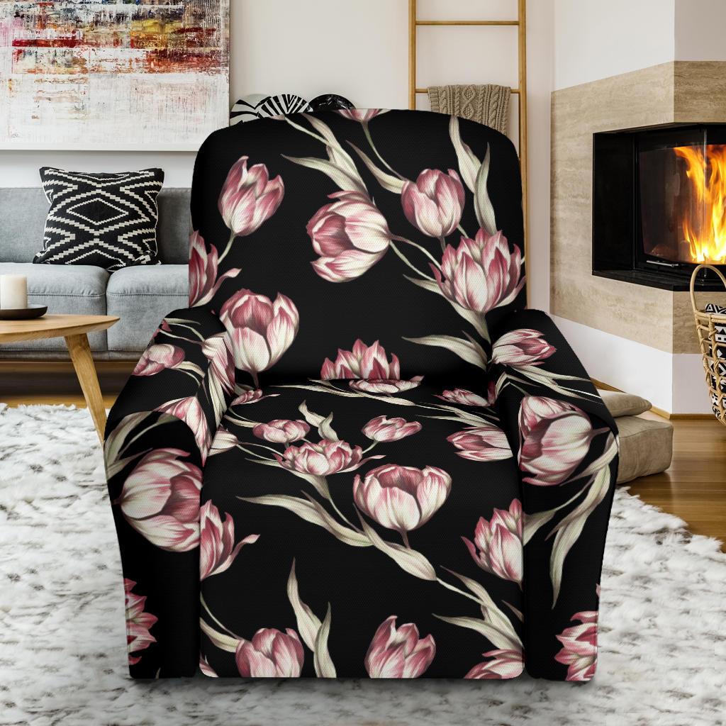 Tulip Pink Pattern Print Design TP02 Recliner Slipcover-JORJUNE.COM