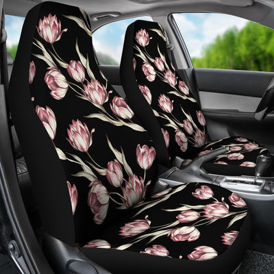 Tulip Pink Pattern Print Design TP02 Universal Fit Car Seat Covers-JorJune