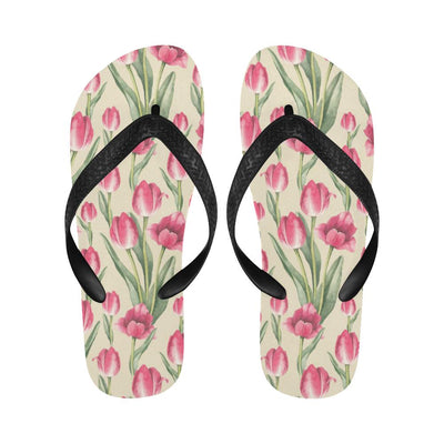 Tulip Pink Pattern Print Design TP06 Flip Flops-JorJune