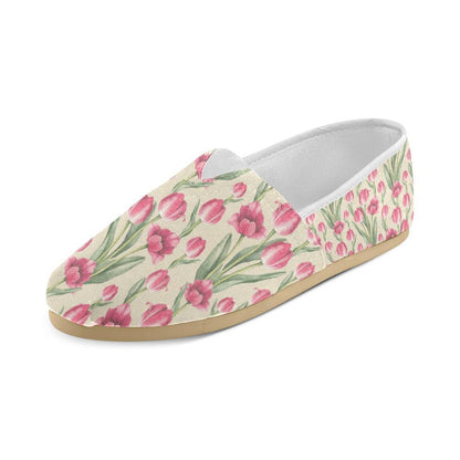 Tulip Pink Pattern Print Design TP06 Women Casual Shoes-JorJune.com