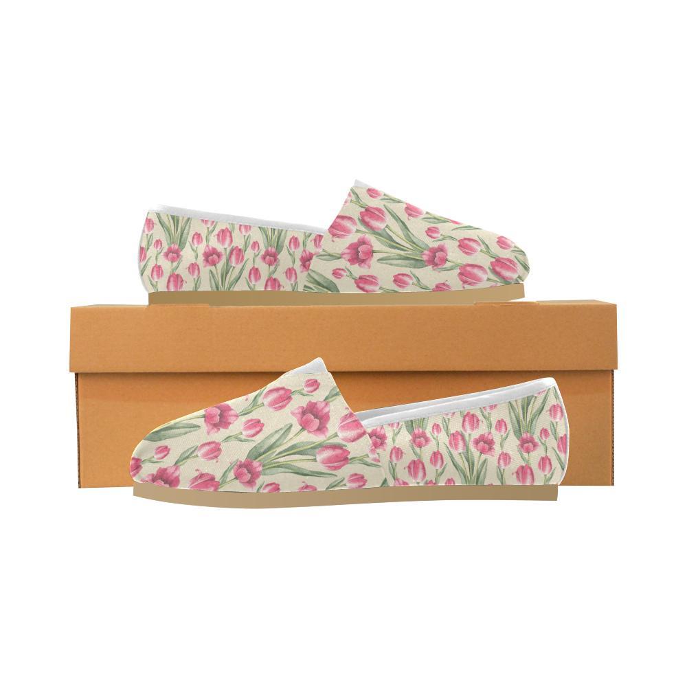 Tulip Pink Pattern Print Design TP06 Women Casual Shoes - JorJune