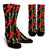 Tulip Red Pattern Print Design TP03 Crew Socks-JORJUNE.COM