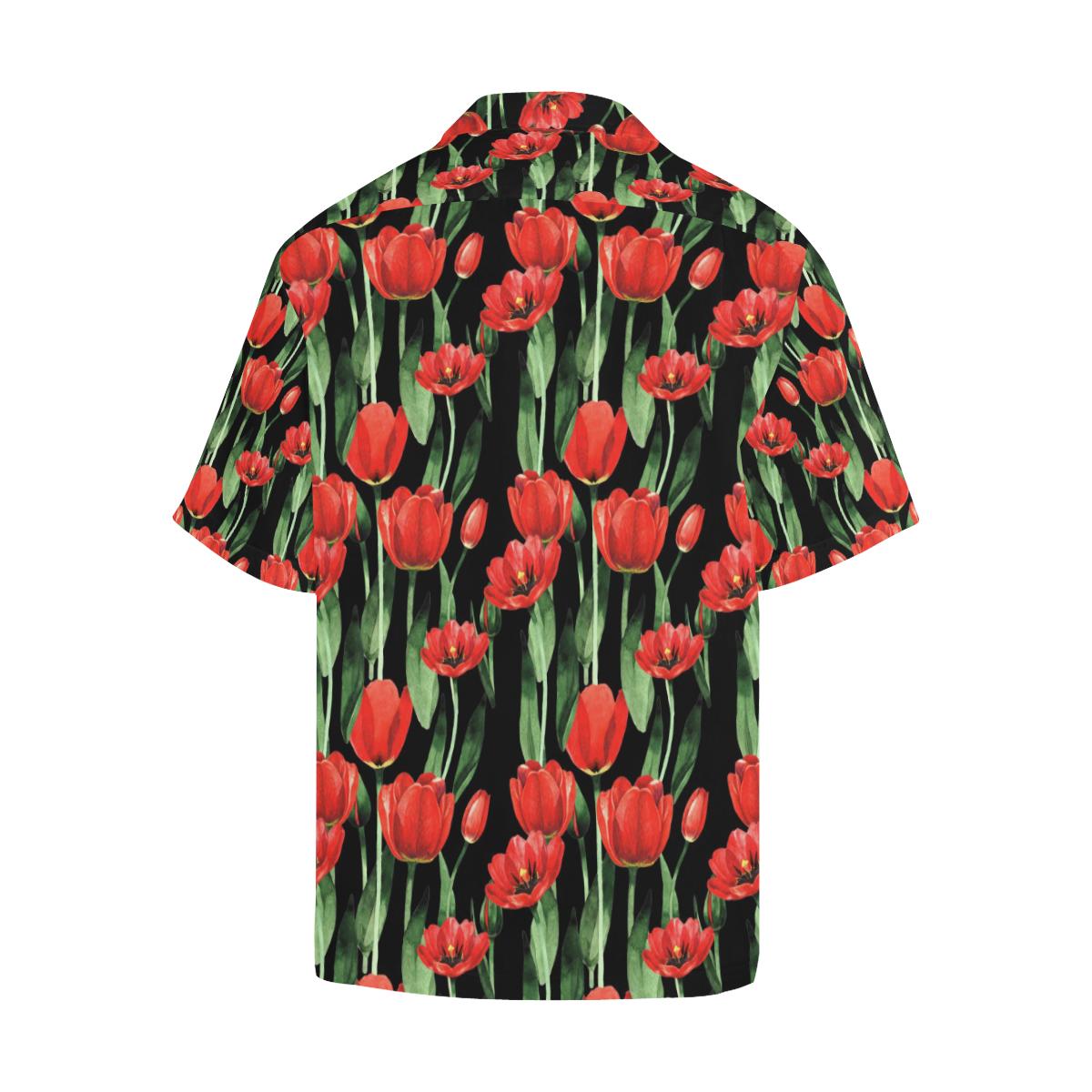 Tulip Red Pattern Print Design TP03 Men Hawaiian Shirt-JorJune