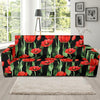 Tulip Red Pattern Print Design TP03 Sofa Slipcover-JORJUNE.COM