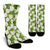 Tulip White Pattern Print Design TP05 Crew Socks-JORJUNE.COM