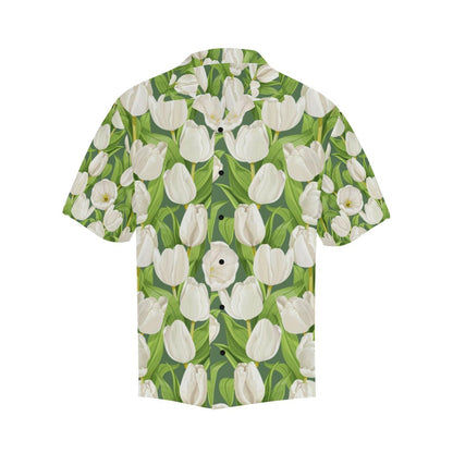 Tulip White Pattern Print Design TP05 Men Hawaiian Shirt-JorJune