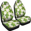 Tulip White Pattern Print Design TP05 Universal Fit Car Seat Covers-JorJune