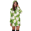 Tulip White Pattern Print Design TP05 Women Hoodie Dress