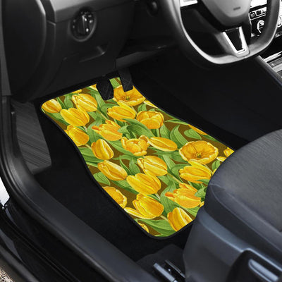 Tulip Yellow Pattern Print Design TP010 Car Floor Mats-JORJUNE.COM