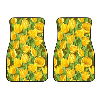 Tulip Yellow Pattern Print Design TP010 Car Floor Mats-JORJUNE.COM