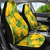 Tulip Yellow Pattern Print Design TP010 Universal Fit Car Seat Covers-JorJune