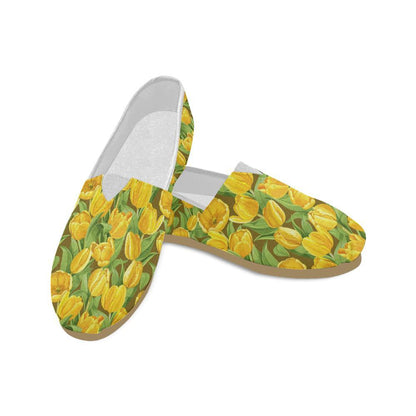 Tulip Yellow Pattern Print Design TP010 Women Casual Shoes-JorJune.com
